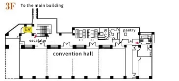 Map of the 3rd floor of the Hayama Building at Inawashiro Kanko Hotel