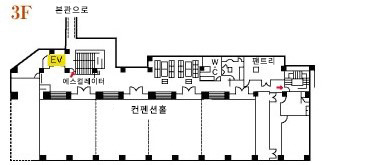 이나와시로관광호텔 하야마관 3층의 관내도