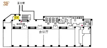 猪苗代旅游酒店叶山楼三楼的平面图